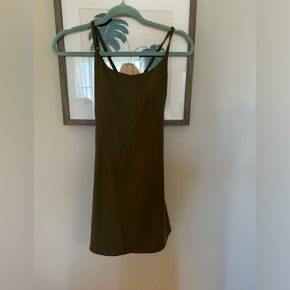 Halara sportswear dress, olive green.
